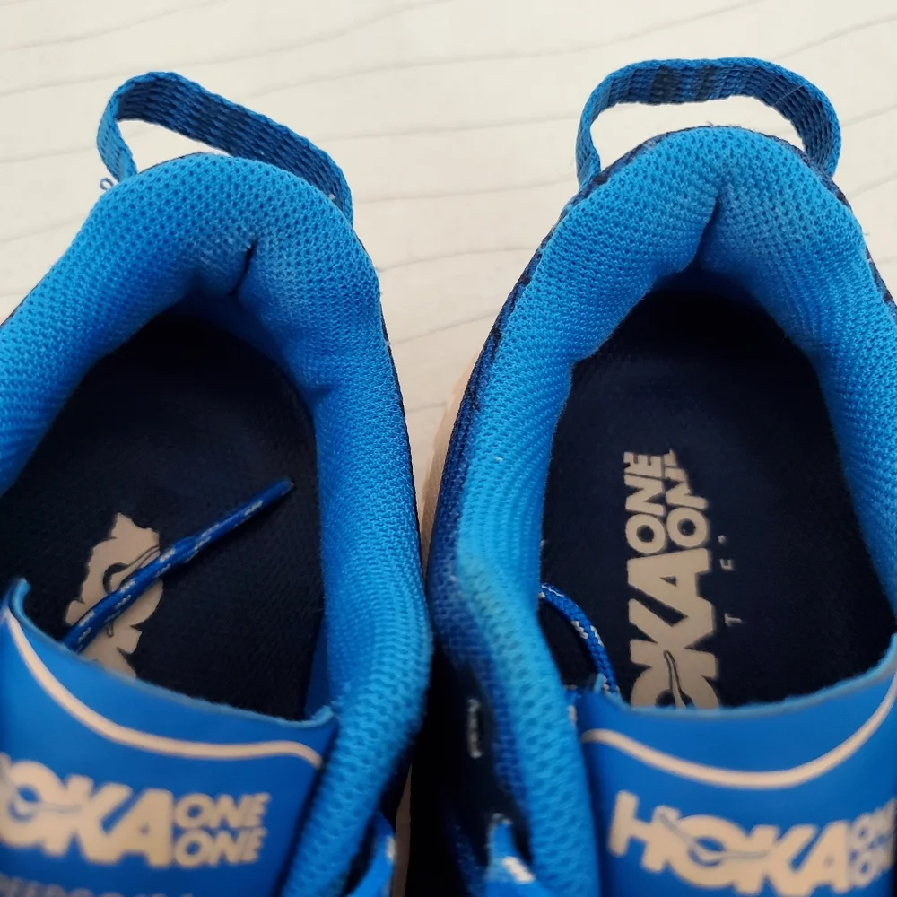 Hoka One One Womens Speedgoat 4 1106527 Blue Trail Running Shoes Sneakers Sz 6.5 - Picture 13 of 14